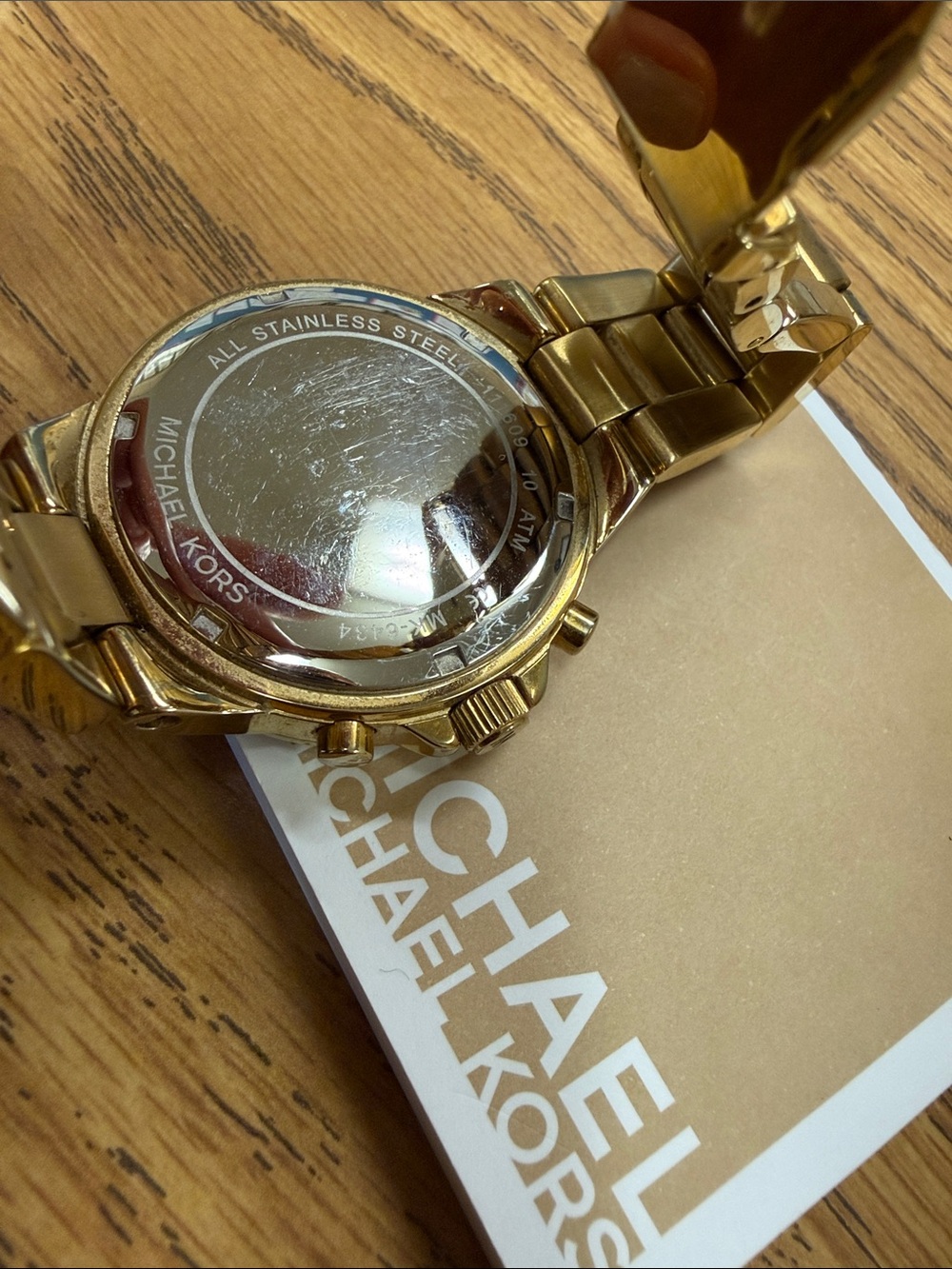 Michael Kors MK6434 Gold Tone Chronograph Watch Date Dial Bracelet Watch - Picture 7 of 12